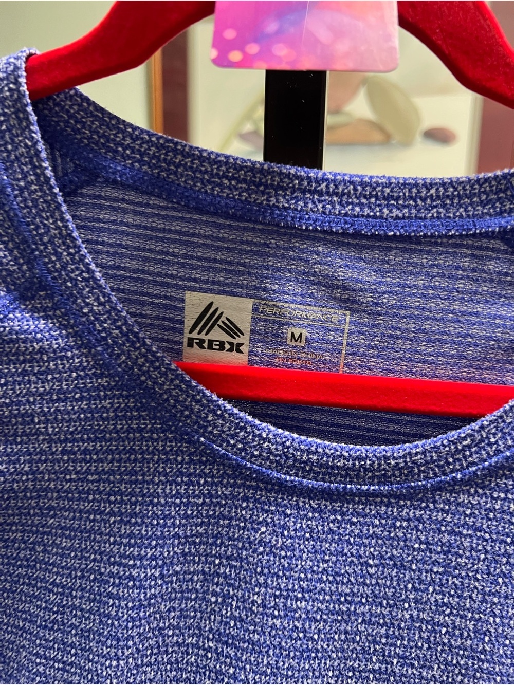 RBX Heathered Blue Long Sleeve Performance Top #167 - Picture 2 of 4